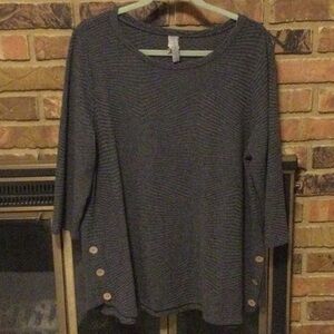 XXL grey tunic with buttons